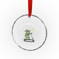 Funny Frog Christian Crystal Glass Ornament Off To Praise The Lord - Wonder Print Shop
