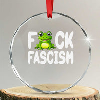 Funny Frog Fck Fascism Crystal Glass Ornament Resist Protest Human Rights TS02