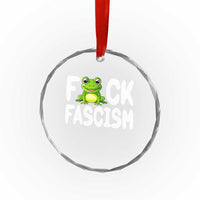 Funny Frog Fck Fascism Crystal Glass Ornament Resist Protest Human Rights - Wonder Print Shop