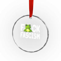 Funny Frog Fck Fascism Crystal Glass Ornament Resist Protest Human Rights TS02