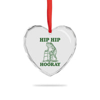 Funny Frog Hip Surgery Recovery Graphic Heart Crystal Glass Ornament Get Well Soon Gifts