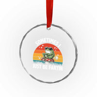 Funny Frog Meme Crystal Glass Ornament Sometimes I Just Be Fartin - Wonder Print Shop