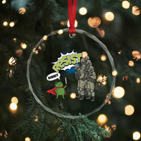 Funny Frog Protest Comic Graphic Crystal Glass Ornament Ribbit Resist Stand Against TS02