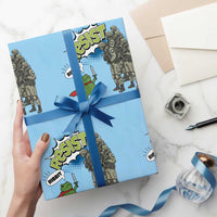 Funny Frog Protest Comic Graphic Wrapping Paper Roll Ribbit Resist Stand Against - Wonder Print Shop