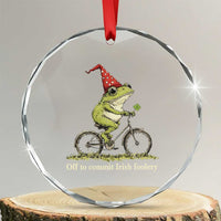 Funny Frog St Patricks Day Crystal Glass Ornament Off To Commit Irish Foolery Four Leaf Clover