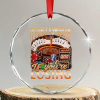 Funny Gambling Crystal Glass Ornament Only A Problem If You're Losing Vintage Bootleg TS10