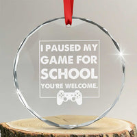Funny Gamer Back to School Crystal Glass Ornament Funny Boys Video Gaming TS10