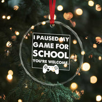 Funny Gamer Back to School Crystal Glass Ornament Funny Boys Video Gaming TS10