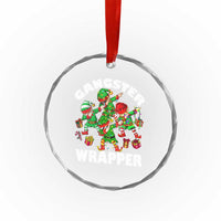 Funny Gangster Wrapper Crystal Glass Ornament Gangsta Elf Crew Presents TS11