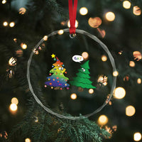 Funny Gay Xmas Crystal Glass Ornament Rainbow Christmas Tree LGBT TS09