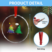 Funny Gay Xmas Crystal Glass Ornament Rainbow Christmas Tree LGBT TS09