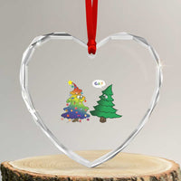 Funny Gay Xmas Heart Crystal Glass Ornament Rainbow Christmas Tree LGBT - Wonder Print Shop