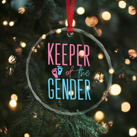 Funny Gender Reveal Party Crystal Glass Ornament Keeper Of The Gender