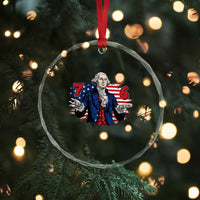 Funny George Washington 67 Crystal Glass Ornament Six Seven Meme Gen Alpha Slang TS11
