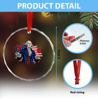 Funny George Washington 67 Crystal Glass Ornament Six Seven Meme Gen Alpha Slang TS11
