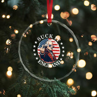 Funny George Washington Revolutionary War Crystal Glass Ornament Suck It England