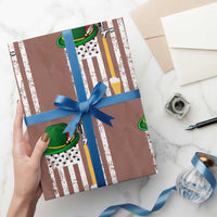 Funny German Beer Wrapping Paper Roll Oktoberfest Vintage American Flag Alpine hat - Wonder Print Shop