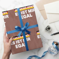 Funny German Saying Wrapping Paper Roll Sarcastic Humor Meme Es Ist Mir Egal Germany Flag - Wonder Print Shop