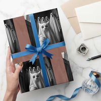 Funny Ghost Cat Halloween Meme Wrapping Paper Roll - Wonder Print Shop