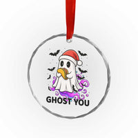 Funny Ghost Halloween Christmas Crystal Glass Ornament Ghost You TS14