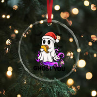 Funny Ghost Halloween Christmas Crystal Glass Ornament Ghost You TS14