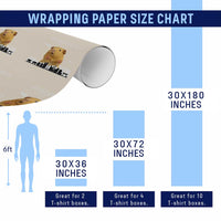 Funny Giant Guinea Pig Monster Roaring Tokyo Japan Wrapping Paper Roll Guineapigzilla - Wonder Print Shop