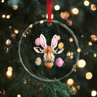 Funny Giraffe Bunny Crystal Glass Ornament Happy Easter Day Sunday TS02