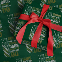 Funny Girl Dad Wrapping Paper Roll Guns Dont Kill People Dads With Pretty Daughters Do American Flag