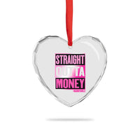 Funny Girl Dad Life Heart Crystal Glass Ornament Broke Dad Out Of Money