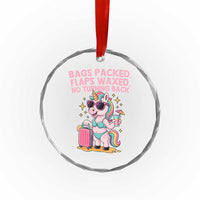 Funny Girls Trip Unicorn Crystal Glass Ornament Bags Packed Flaps Waxed No Turning Back Bikini Vacation Bachelorette - Wonder Print Shop