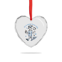 Funny Goat Football Lover Heart Crystal Glass Ornament Off To Watch Argentina Soccer 2026