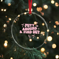 Funny Golf Gift For Women Crystal Glass Ornament Putt Around And Find Out TS12