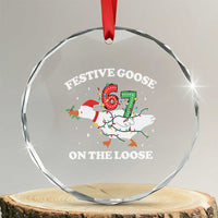 Funny Goose 67 Christmas Crystal Glass Ornament Festive Goose On The Loose Six Seven Meme - Wonder Print Shop
