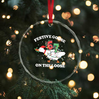 Funny Goose 67 Christmas Crystal Glass Ornament Festive Goose On The Loose Six Seven Meme - Wonder Print Shop