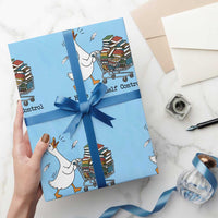 Funny Goose Book Lover Wrapping Paper Roll I Have No Shelf Control