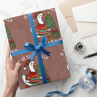 Funny Goose Christmas Wrapping Paper Roll Is This Jolly Enough Cute Xmas Duck - Wonder Print Shop