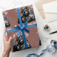 Funny Gorilla Mechanic Wrapping Paper Roll I Can Fix Stupid But Its Gonna Hurt