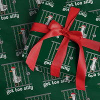 Funny Got Too Silly Christmas Wrapping Paper Roll Santa Goose Pun Humor Animal Lovers - Wonder Print Shop