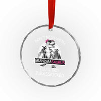 Funny Grandma Dinosaur Crystal Glass Ornament Dont Mess With Grandmasaurus Youll Get Jurasskicked TS02