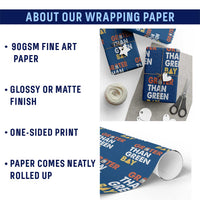 Funny Greater Than Green Bay Cheese Grate Wrapping Paper Roll