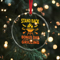 Funny Grilling Bonus Dad Crystal Glass Ornament BBQ Stepdad Grill Masters Sarcastic