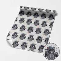 Funny Grim Reaper Cat Dart Player Wrapping Paper Roll Gothic Dartist Gift - Wonder Print Shop
