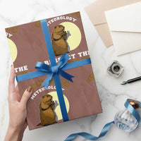 Funny Groundhog Day Wrapping Paper Roll Groundhog Meteorology Respect The Shadow - Wonder Print Shop