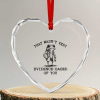 Funny Grumpy Frog Doctor Heart Crystal Glass Ornament That Wasnt Very Evidence Based Of You