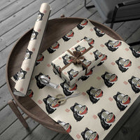 Funny Grumpy Frog Ramen Wrapping Paper Roll Sumi-e Kawaii Ink Painting Japanese - Wonder Print Shop