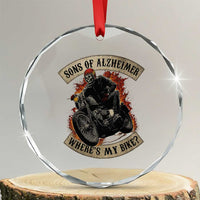 Funny Grumpy Old Biker Crystal Glass Ornament Sons Of Alzheimer Where Is My Bike TS11