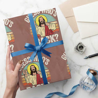 Funny Guess Who Is Back Jesus Easter Christian Wrapping Paper Roll