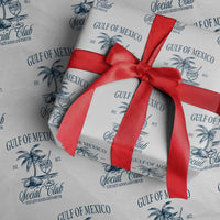Funny Gulf Of Mexico Social Club Stay Salty Always And Forever Wrapping Paper Roll Coconut Tree Cocktail - Wonder Print Shop