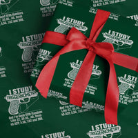 Funny Gun Lover Wrapping Paper Roll I Study Triggernometry Good With Numbers Guns Owner Enthusiast Gift