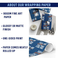 Funny Gun Lover Valentine Pun Wrapping Paper Roll You AR the One for Me Tactical Romance